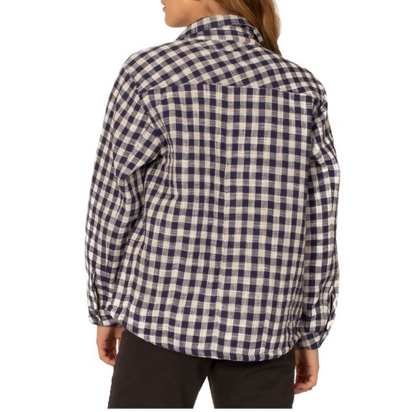 Sisstr Evolution Blue and White Gingham Shacket - Picture 6 of 11
